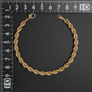 パイプロープ ブレスレット K18 幅5mm 20cm