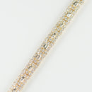 ダイヤモンド付ブレスレット(全周) K18枠 幅約6.5mm 20cm トータル9.60ct
