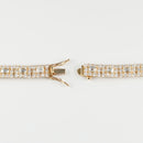 ダイヤモンド付ネックレス(全周) K18枠 幅約6.5mm 50cm トータル23.85ct
