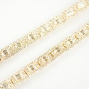 ダイヤモンド付ネックレス(全周) K18枠 幅6.5mm 45cm トータル24.17ct カラー:H〜J クラリティ:VS-1〜SI-1（脇石 カラー:H〜J クラリティ:VS-1〜SI-1 カット:VG〜G ）※ダイヤモンドのグレードは目安となります※