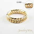 リング 喜平リング K18 幅5.5mm ダブル6面カット ハードタイプ