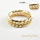 リング 喜平リング K18 幅5.5mm ダブル6面カット ハードタイプ