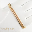 【要お問い合わせ】喜平 ブレスレット K18 トリプル 8面 30g 18cm (出来上がり重量約29g前後) 造幣局検定マーク(ホールマーク)刻印入りベース アフターダイヤモンド留め加工(1コマ4pc留め) 喜平金具アフターダイヤモンド留め加工