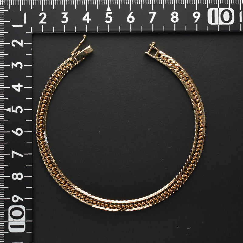 喜平 ブレスレット K18 トリプル Mカット 12.5g 20cm 造幣局検定マーク(ホールマーク)刻印入り