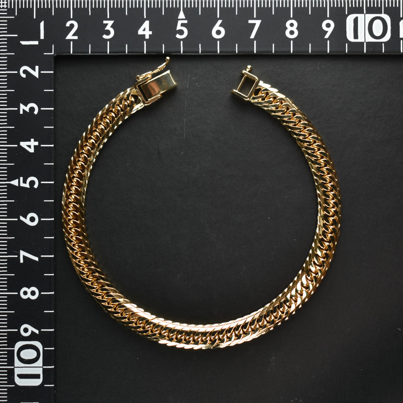喜平 ブレスレット K18 トリプル Mカット 20g 20cm 造幣局検定マーク(ホールマーク)刻印入り
