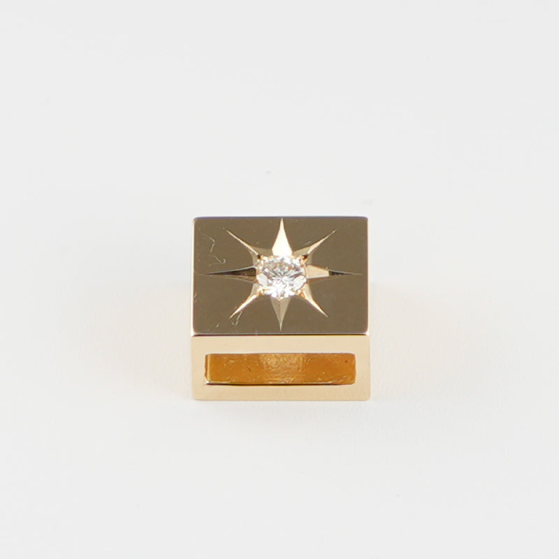 ペンダントトップ K18 ダイヤ付 (Type-CO-OF) ※リバーシブルタイプ 小