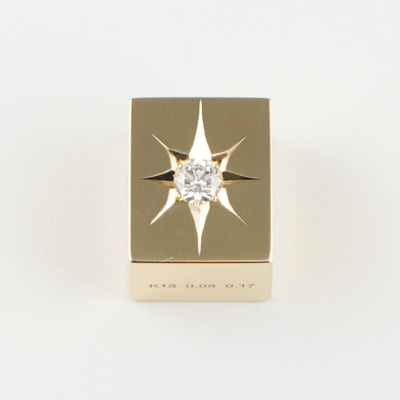 ペンダントトップ K18 ダイヤ付 (Type-CO-OF) ※リバーシブルタイプ 小