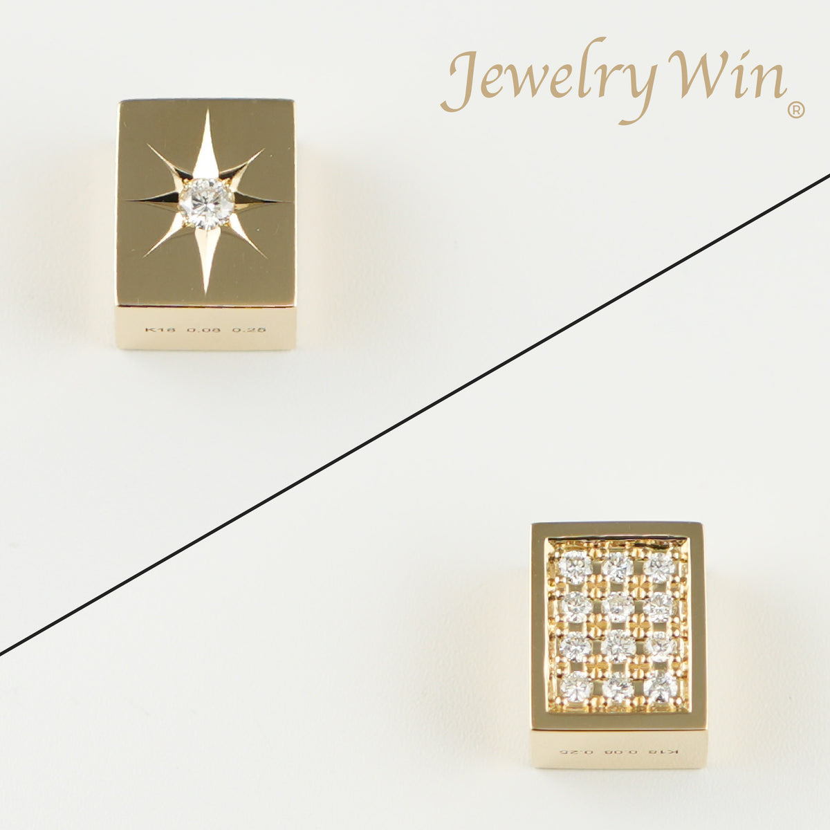 ペンダントトップ K18 ダイヤ付 (Type-CO-OF) ※リバーシブルタイプ 中