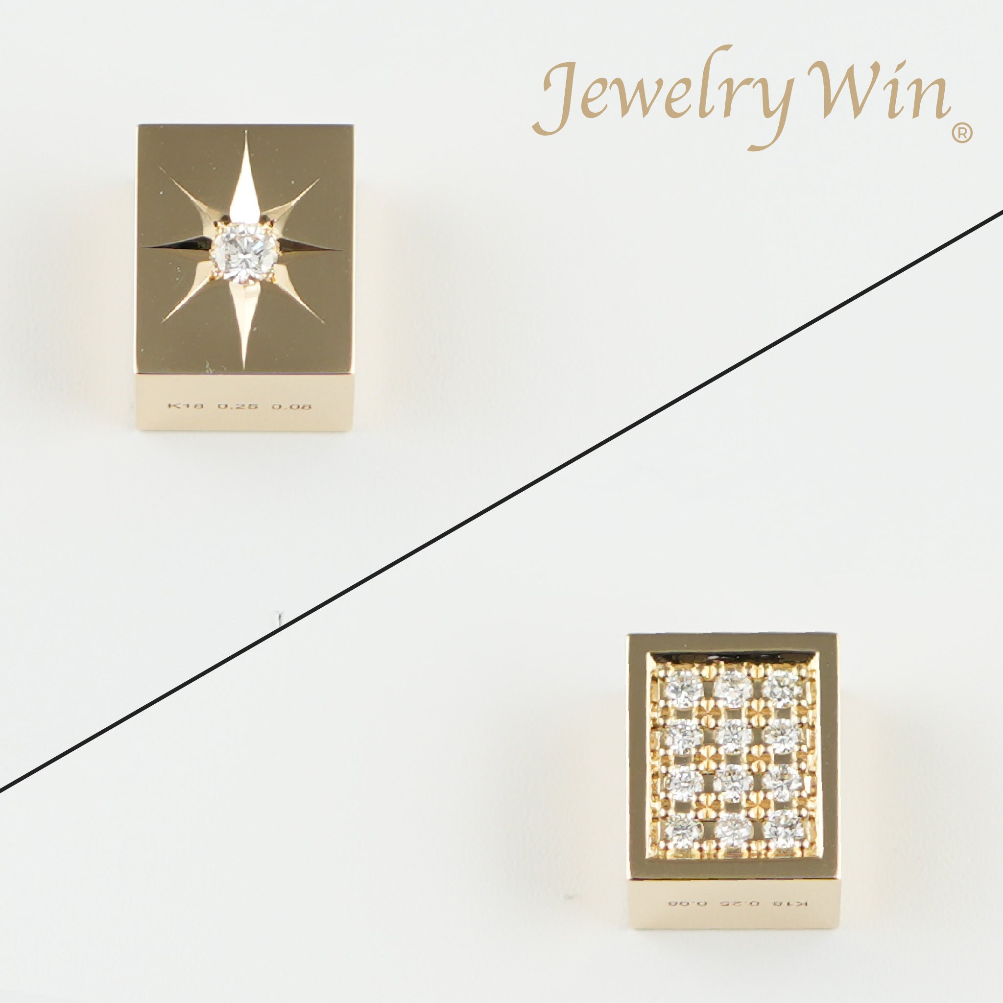 K18ペンダントトップダイヤ付 (Type-CO-F) 小jewelry win ペンダントトップ K18 ダイヤ付 (Type-CO-F) 小