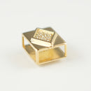 ペンダントトップ K18 ダイヤ付 (Type-DC) リバーシブルタイプ 2方向使用可能