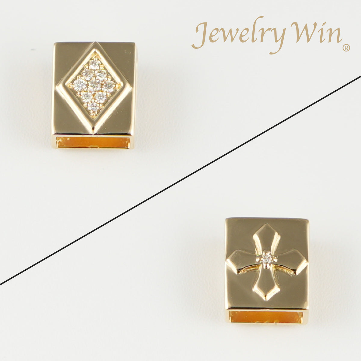 K18 月モチーフ ラピス ペンダントトップ ダイヤ0.08ct
