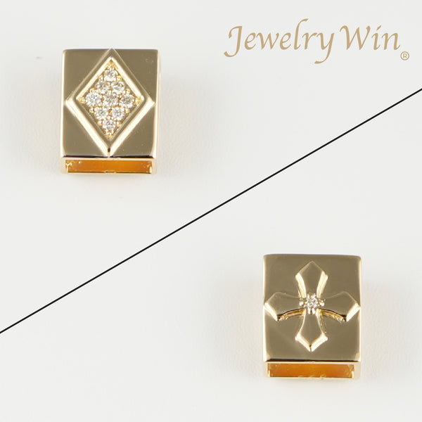 ペンダントトップ K18 ダイヤモンド付 (Type-DC) ※リバーシブルタイプ