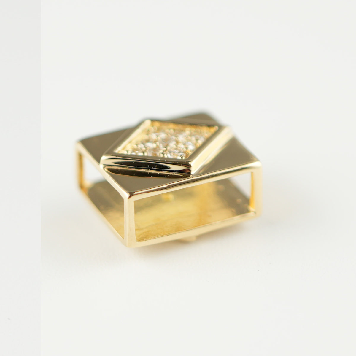 ペンダントトップ K18 ダイヤモンド付 (Type-DC) ※リバーシブルタイプ