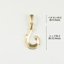 ペンダントトップ K18 ダイヤモンド付 (Type-FF)