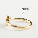 リング K18 ダイヤモンド付 (Type-LO)