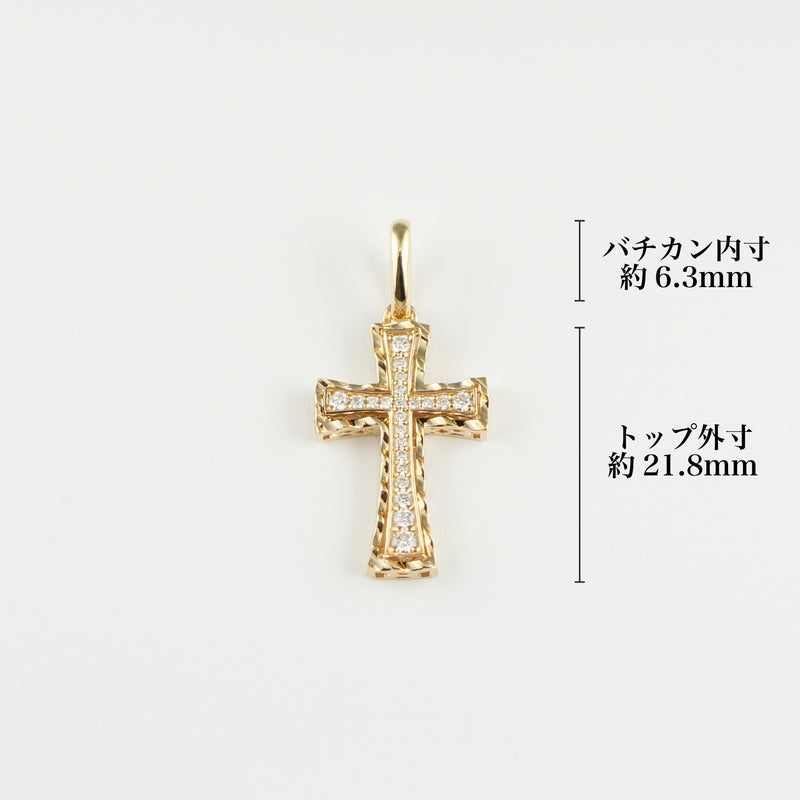 K18枠ペンダントヘッド ペンダントトップ K18 ダイヤモンド付 (Type-NM-小)