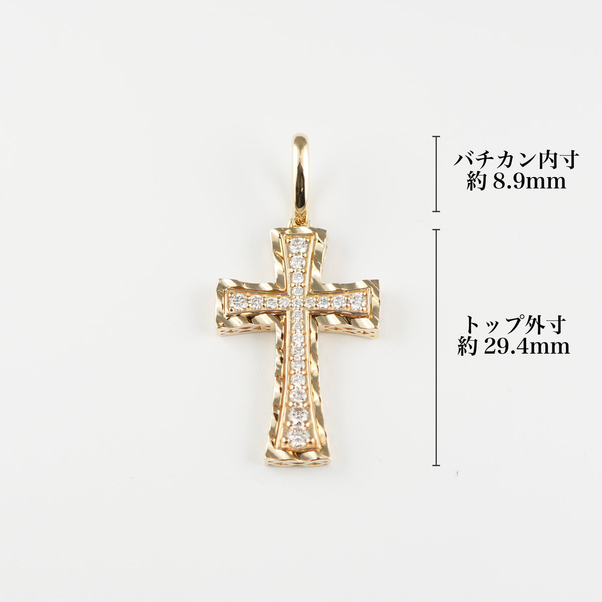 ペンダントトップ K18 ダイヤモンド付 (Type-NM-中)