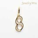 ペンダントトップ K18 ダイヤ付 (Type-No.8)