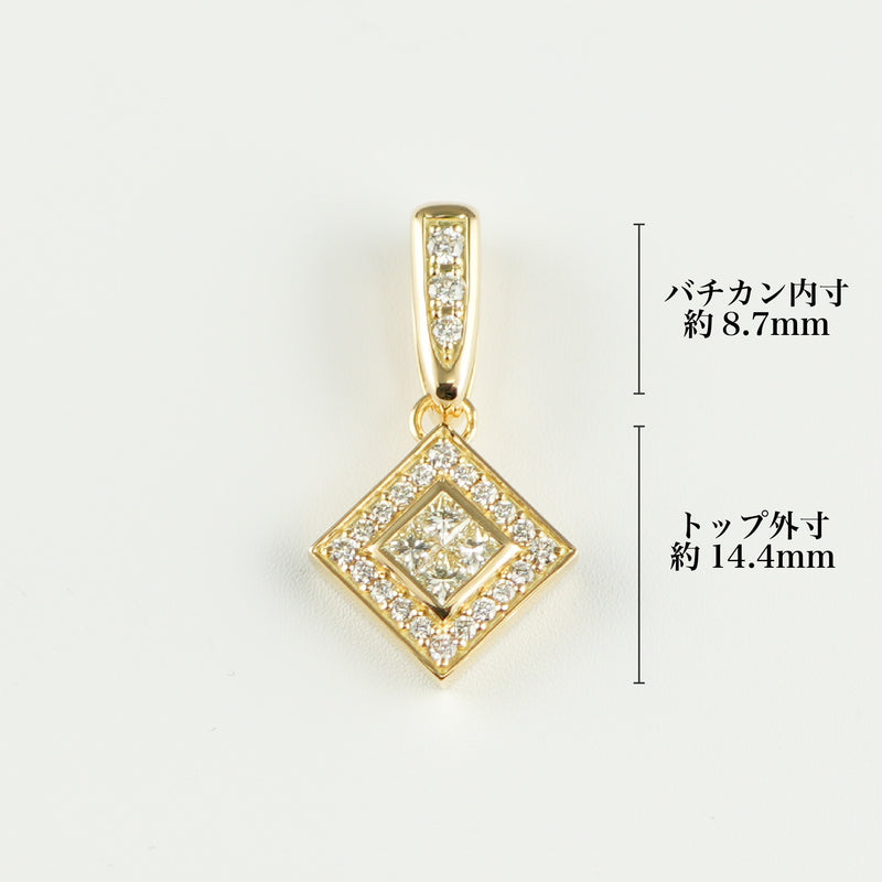 ペンダントトップ K18 ダイヤ付 (Type-PR)