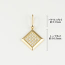 ペンダントトップ K18 ダイヤ付 (Type-SQ)