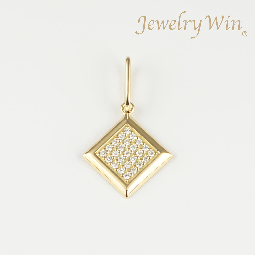ペンダントトップ K18 ダイヤモンド付 (Type-SQ)