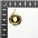 ペンダントトップ K24 ツバルホース コイン エリザベス表 1/10oz K18 枠付 (Type-KZ)