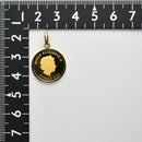 ペンダントトップ K24 ツバルホース コイン 1/10oz K18 枠付 (Type-SP)※リバーシブルタイプ