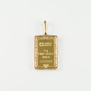 ペンダントトップ K24 PAMPリバティインゴット 2g K18 ダイヤ付 枠付 (Type-DM)