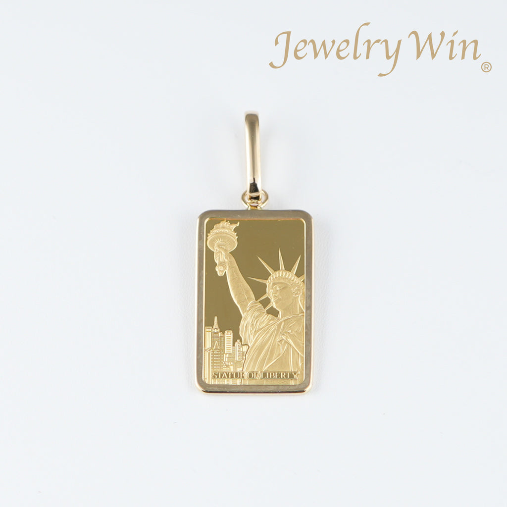 ペンダントトップ K24 PAMPリバティ インゴット 2g K18 枠付 (Type-SP)