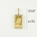 ペンダントトップ K24 PAMPホース インゴット 5g K18 枠付 ダイヤ付 (Type-DM)