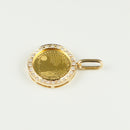 ペンダントトップ K24 ブリタニア コイン 1/10oz K18 枠付 ダイヤ付 (Type-DM)