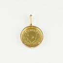 ペンダントトップ K24 ブリタニア コイン 1/10oz K18 枠付 ダイヤ付 (Type-DM)