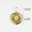 ペンダントトップ K24 ツバルホース コイン 1/10oz K18 枠付 (Type-FL) リバーシブルタイプ