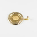 ペンダントトップ K24 ツバルホース コイン 1/10oz K18 枠付 (Type-GR) リバーシブルタイプ