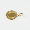 ペンダントトップ K24 メイプルリーフ コイン 1/10oz K18 枠付 (Type-SP) リバーシブルタイプ※チャールズ3世