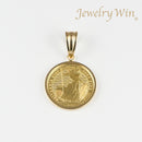 ペンダントトップ K24 ブリタニア コイン 1/10oz K18 枠付 (Type-SP) リバーシブルタイプ