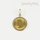 ペンダントトップ K24 メイプルリーフ コイン 1/10oz K18 枠付 (Type-SP) リバーシブルタイプ※チャールズ3世