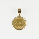 ペンダントトップ K24 ブリタニア コイン 1/10oz K18 枠付 (Type-SP) リバーシブルタイプ