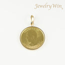 ペンダントトップ K24 メイプルリーフ コイン 1/2oz K18 枠付 (Type-SP) リバーシブルタイプ ※チャールズ3世