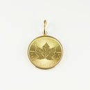 ペンダントトップ K24 メイプルリーフ コイン 1/2oz K18 枠付 (Type-SP) リバーシブルタイプ ※チャールズ3世