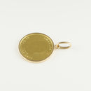 ペンダントトップ K24 メイプルリーフ コイン 1/2oz K18 枠付 (Type-SP) リバーシブルタイプ ※チャールズ3世