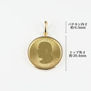 ペンダントトップ K24 メイプルリーフ コイン 1/4oz K18 枠付 (Type-SP) リバーシブルタイプ※チャールズ3世