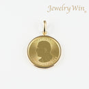 ペンダントトップ K24 メイプルリーフ コイン 1/4oz K18 枠付 (Type-SP) リバーシブルタイプ※チャールズ3世