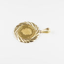 ペンダントトップ K24 ツバルホース コイン 1/5oz K18 枠付 (Type-FL) リバーシブルタイプ