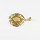 ペンダントトップ K24 ツバルホース コイン 1/5oz K18 枠付 (Type-GR) リバーシブルタイプ