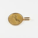 ペンダントトップ K24 ホース コイン 1/5oz K18 枠付 (Type-SP) 爪有りタイプ