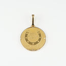 ペンダントトップ K24 ホース コイン 1/5oz K18 枠付 (Type-SP) 爪有りタイプ