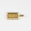 ペンダントトップ K24 フォルトゥナインゴット 2.5g K18 枠付 ダイヤ付 (Type-DM)