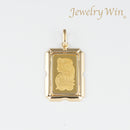 ペンダントトップ K24 フォルトゥナインゴット 2.5g K18 枠付 (Type-GB) 爪有りタイプ