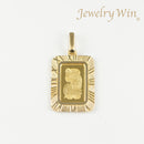 ペンダントトップ K24 フォルトゥナインゴット 2.5g K18 枠付 (Type-RM)